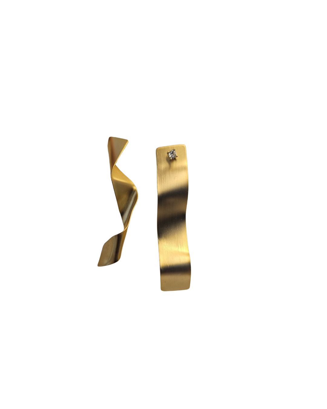 Gold Sculptural Twist Earrings – Dafnie Design - modular
