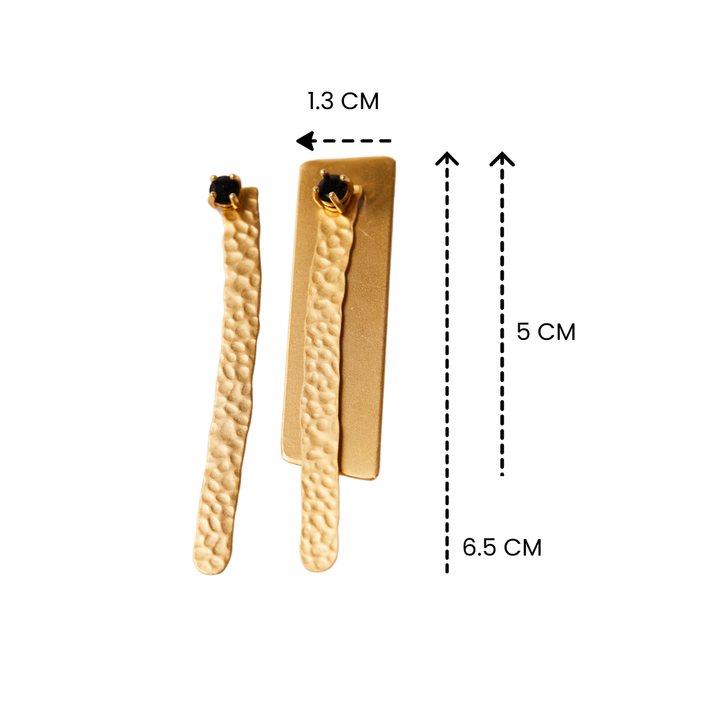 SOFIE MODULAR GOLDEN STRUCTURED EARRINGS