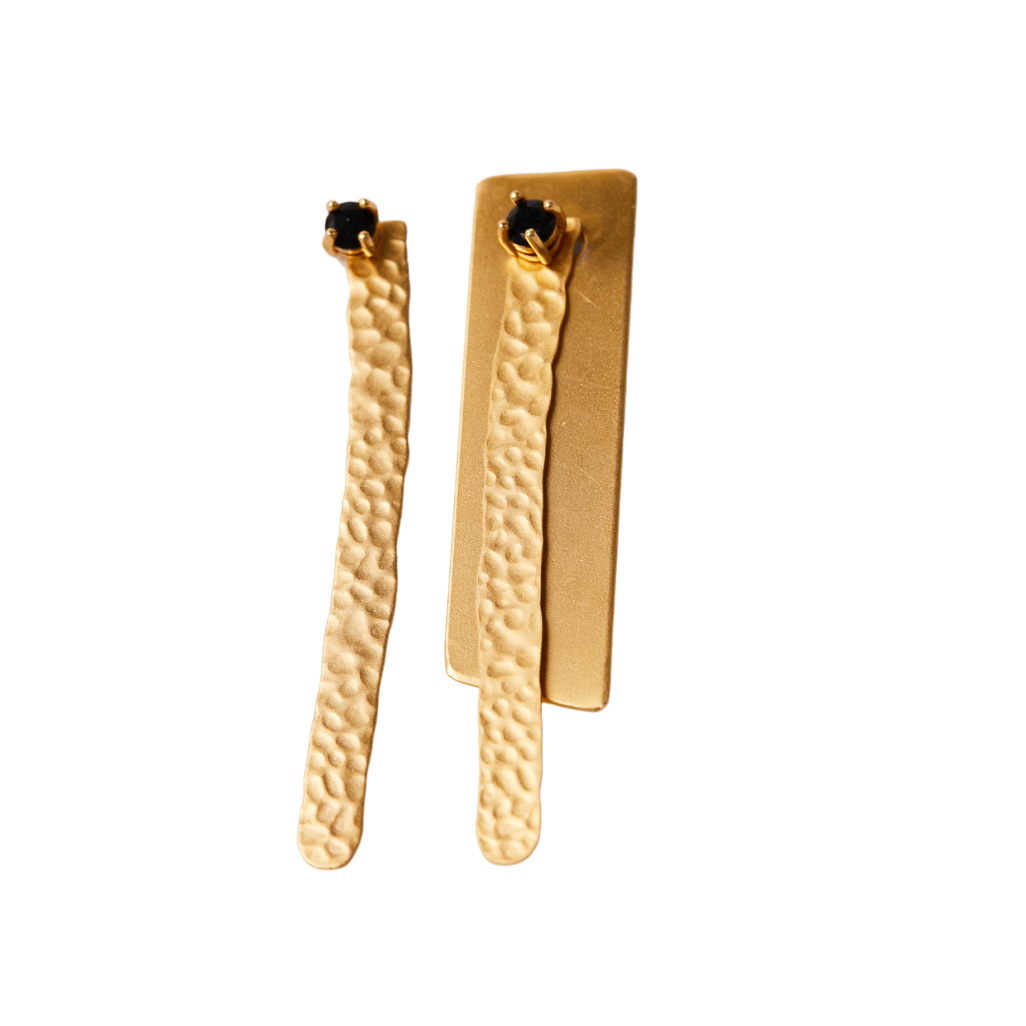 SOFIE MODULAR GOLDEN STRUCTURED EARRINGS
