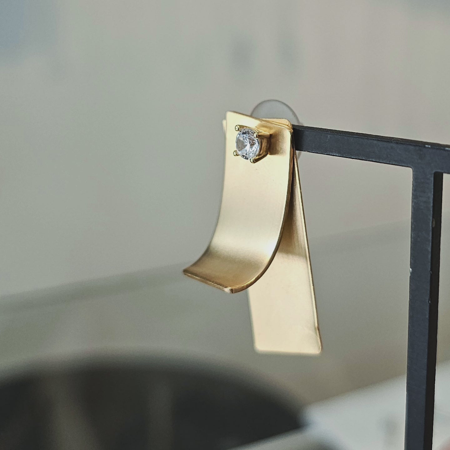 Layered gold earrings