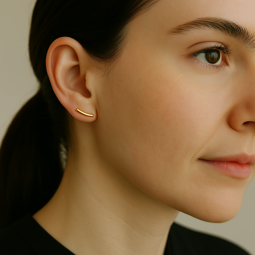 Minimalist solid 14k Gold Bar Sleek & Bold