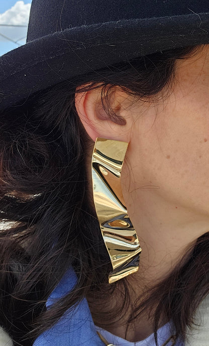 Asymmetrical Gold Earrings DEBBI