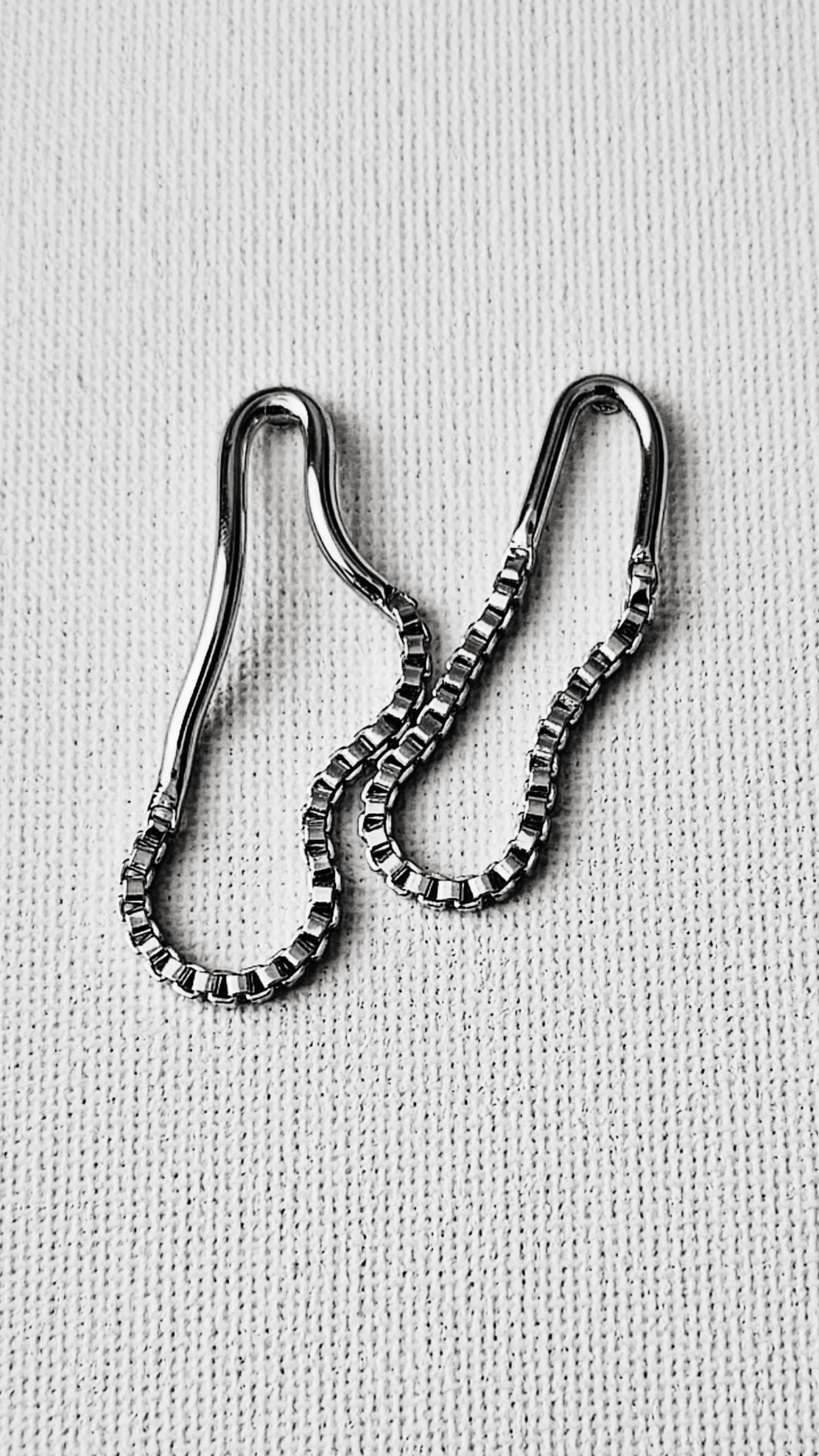 Silver plated Chain Wire Earrings