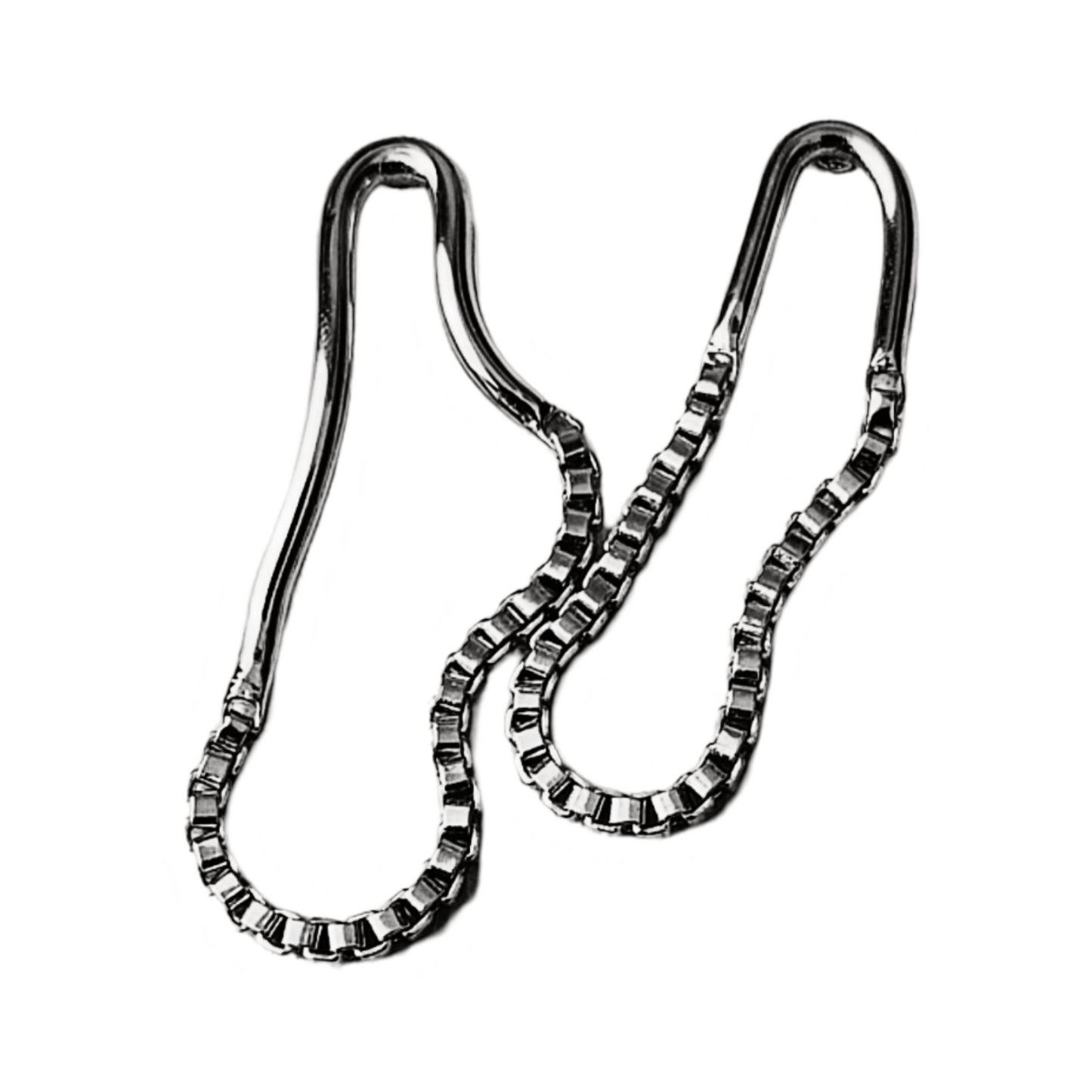 Silver plated Chain Wire Earrings