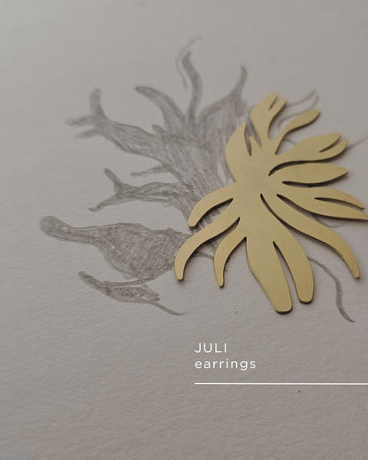 Gold Leaf Statement Earrings – Juli Design