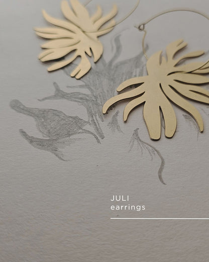 Gold Leaf Statement Earrings – Juli Design