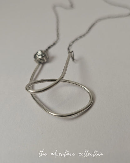 silver-tone Curved Necklace