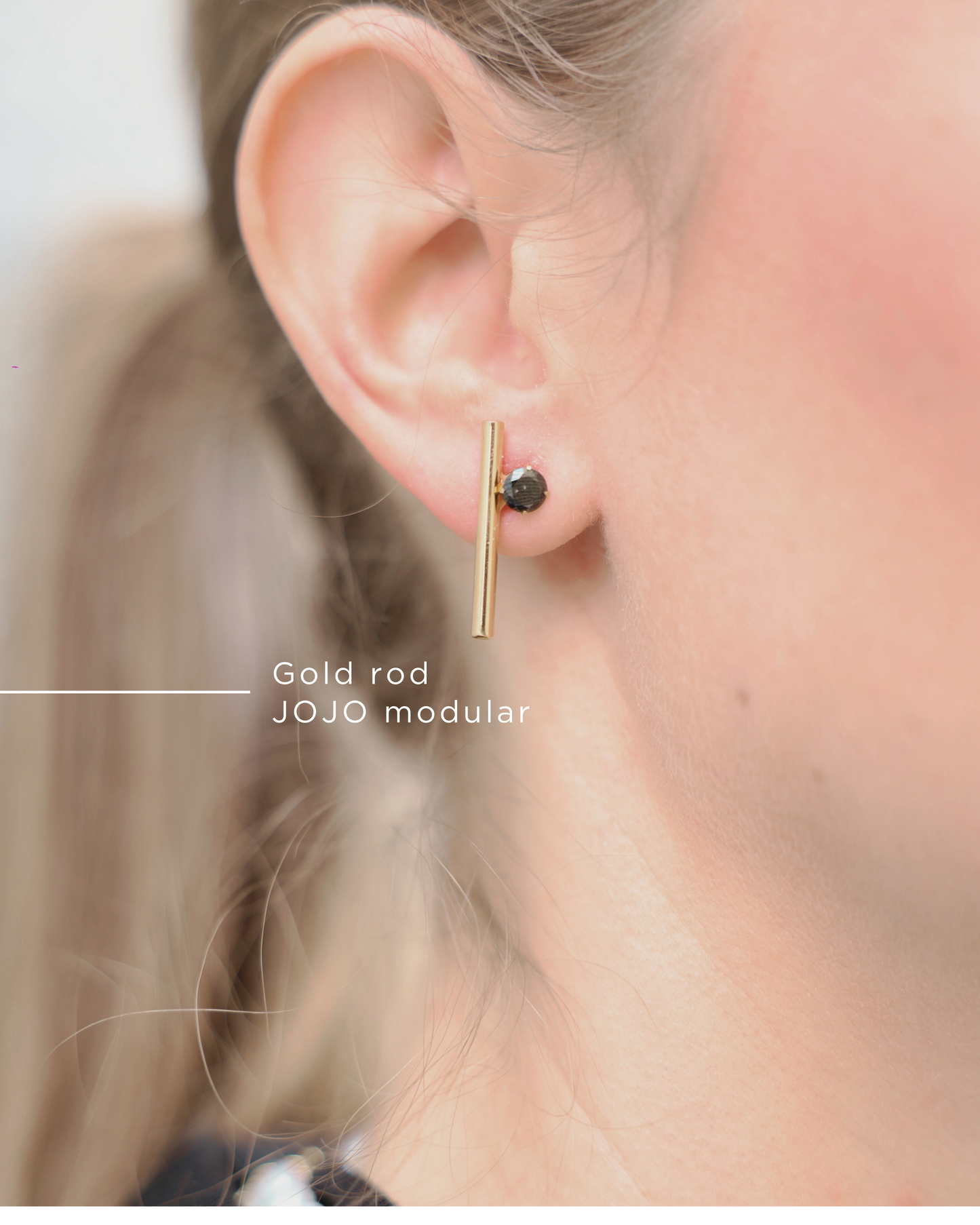 Modular crystal bar Earrings