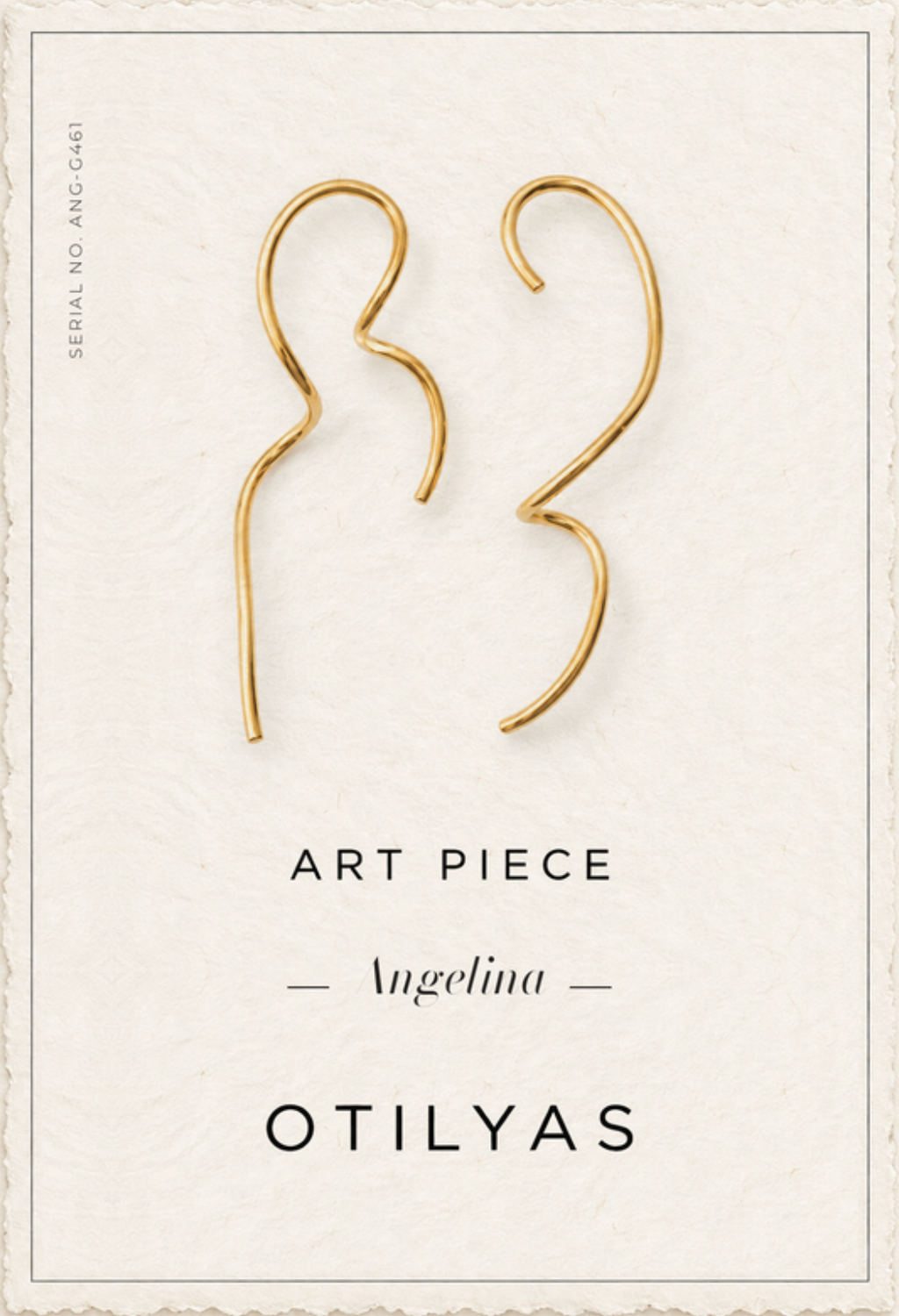 OTILYAS certificate, Art Piece Angelina, serial ANG-G461