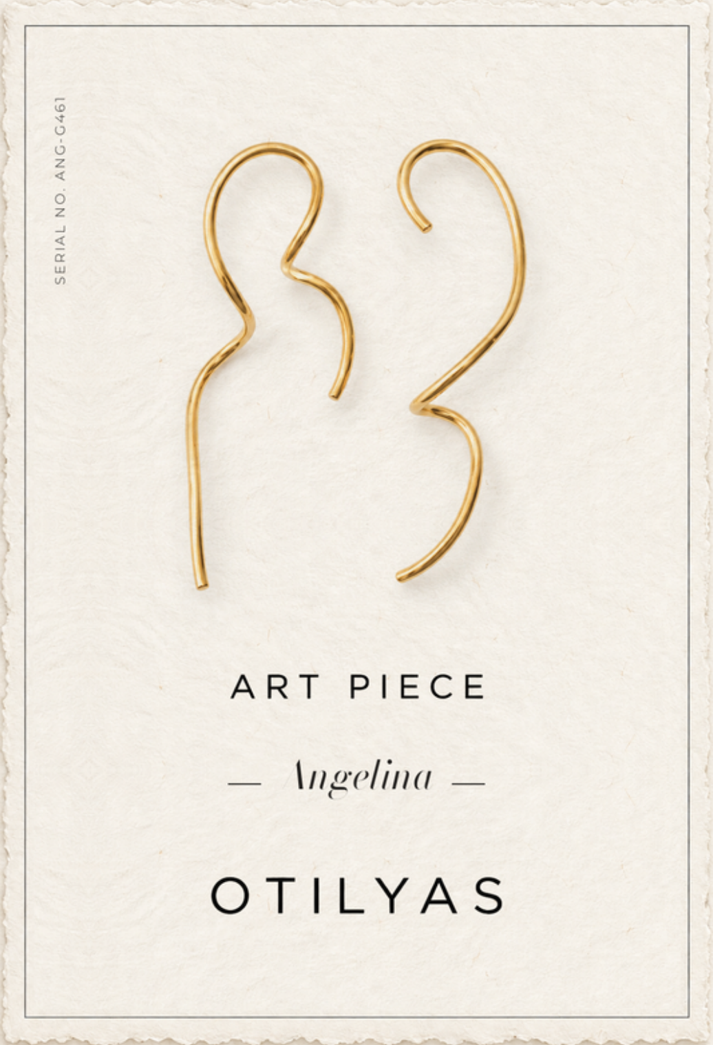 OTILYAS certificate, Art Piece Angelina, serial ANG-G461