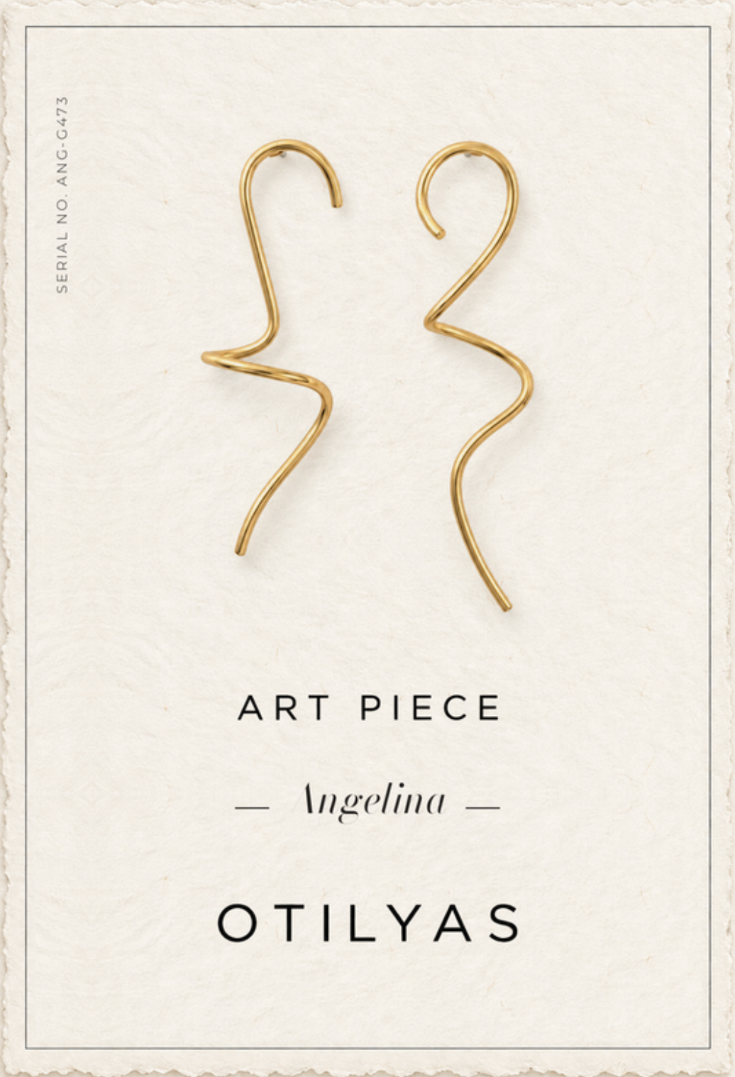 OTILYAS certificate, Art Piece Angelina, serial ANG-G473