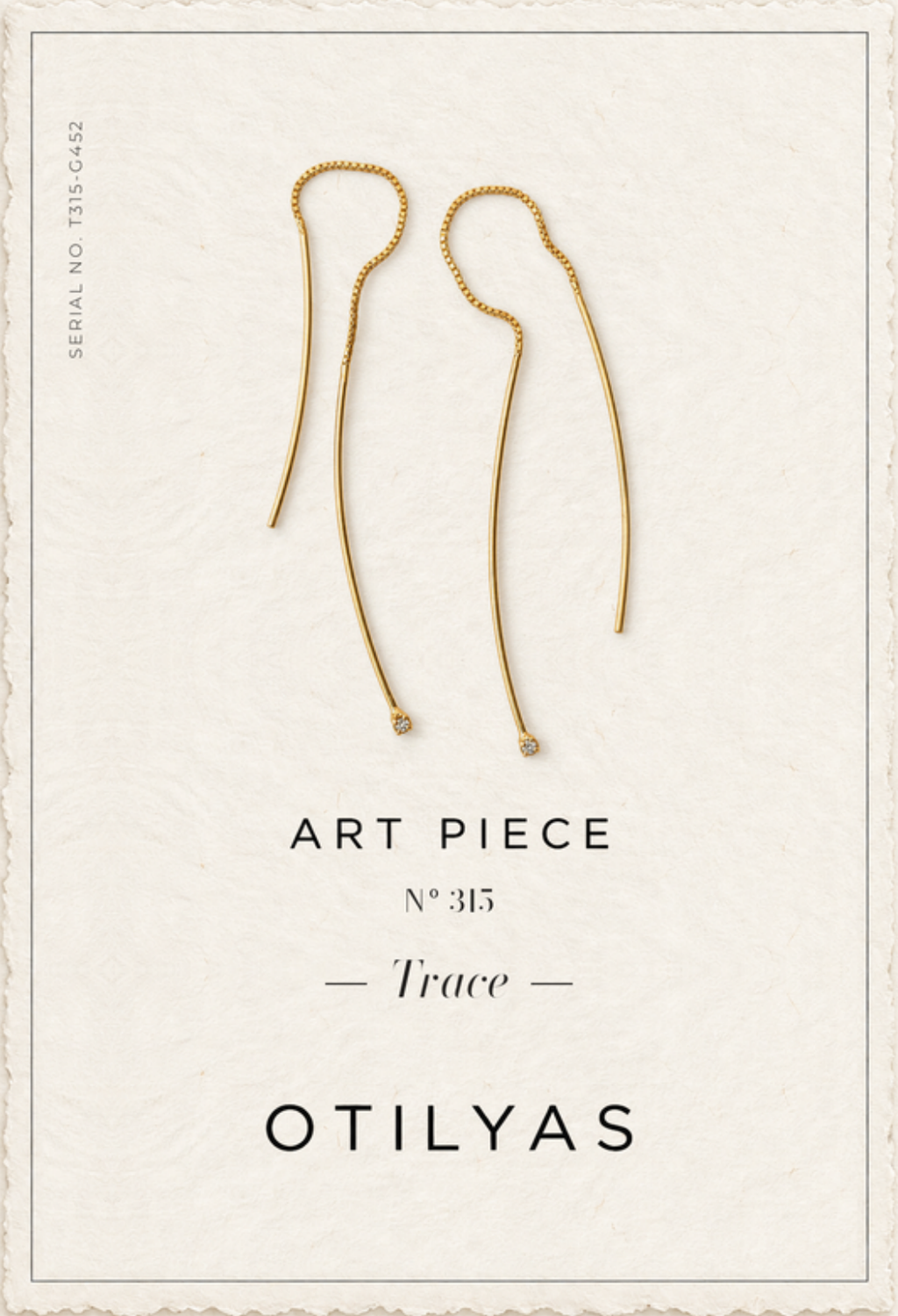 Trace Earrings Nº 315 (T315-G452) certificate