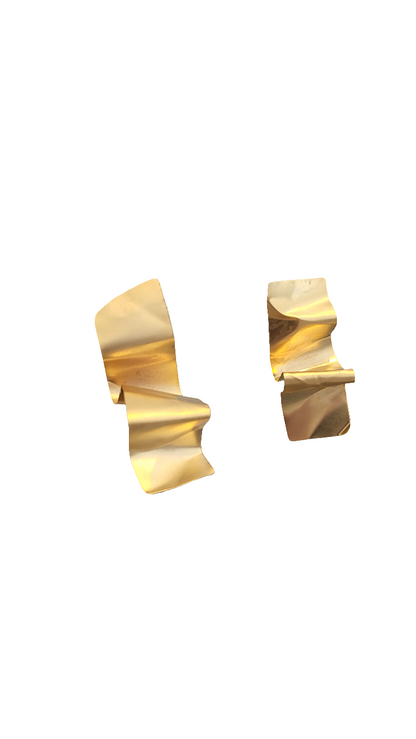 Asymmetrical Gold Earrings Rinkel