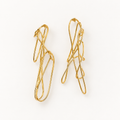 OTILYAS Elaine Earrings Nº 395 E395G4, tall gold layered-loop wire earrings