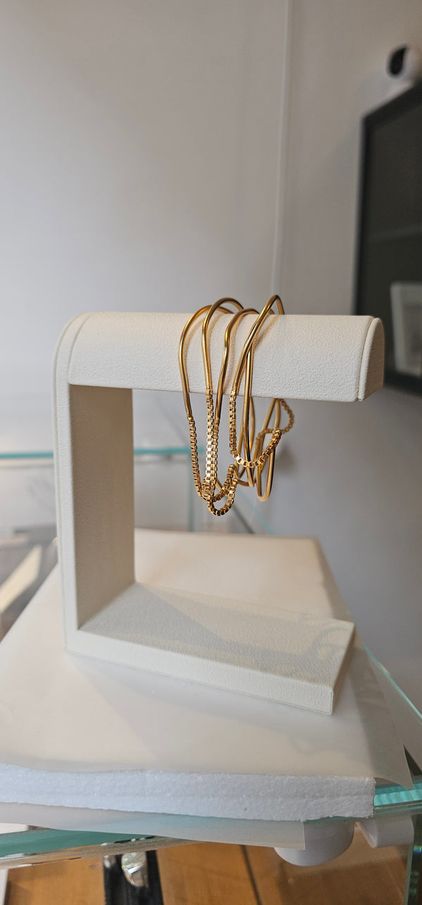 Hurricane Nº 8924 bracelets on a display stand in the studio