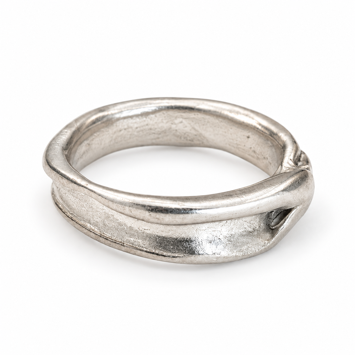 Men's Sculptural Ring No. 4 in 925 sterling silver, view 2