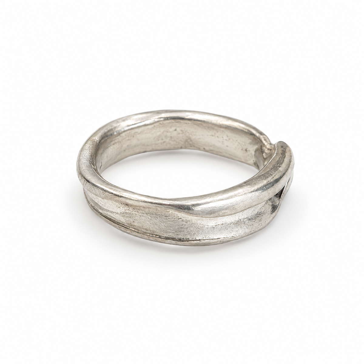 Men's Sculptural Ring No. 4 in 925 sterling silver, view 3
