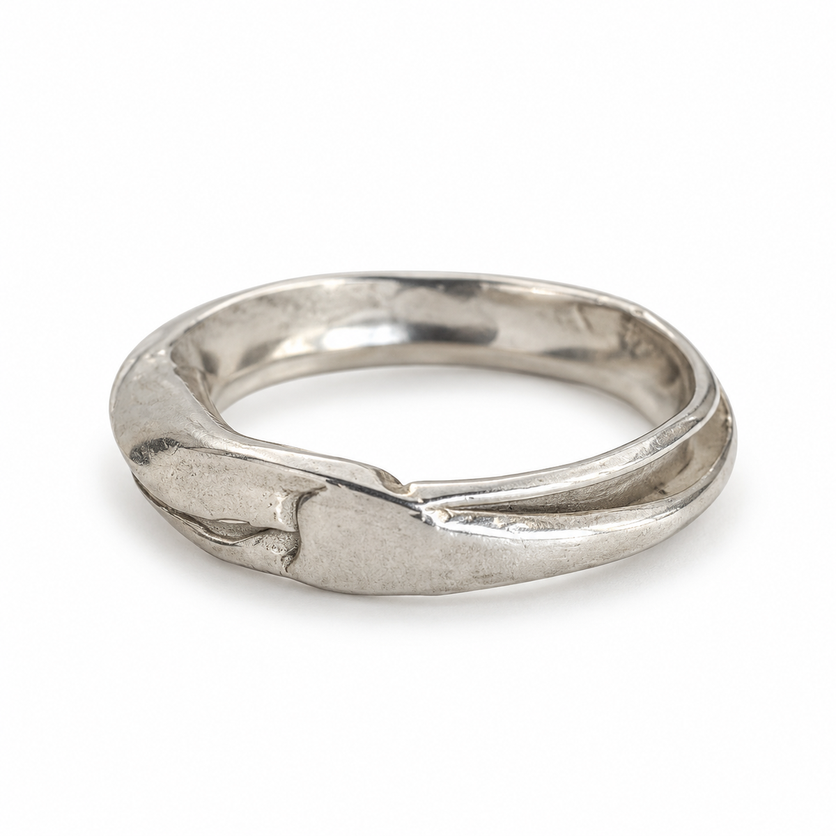 Men's Sculptural Ring No. 7 in 925 sterling silver, view 2