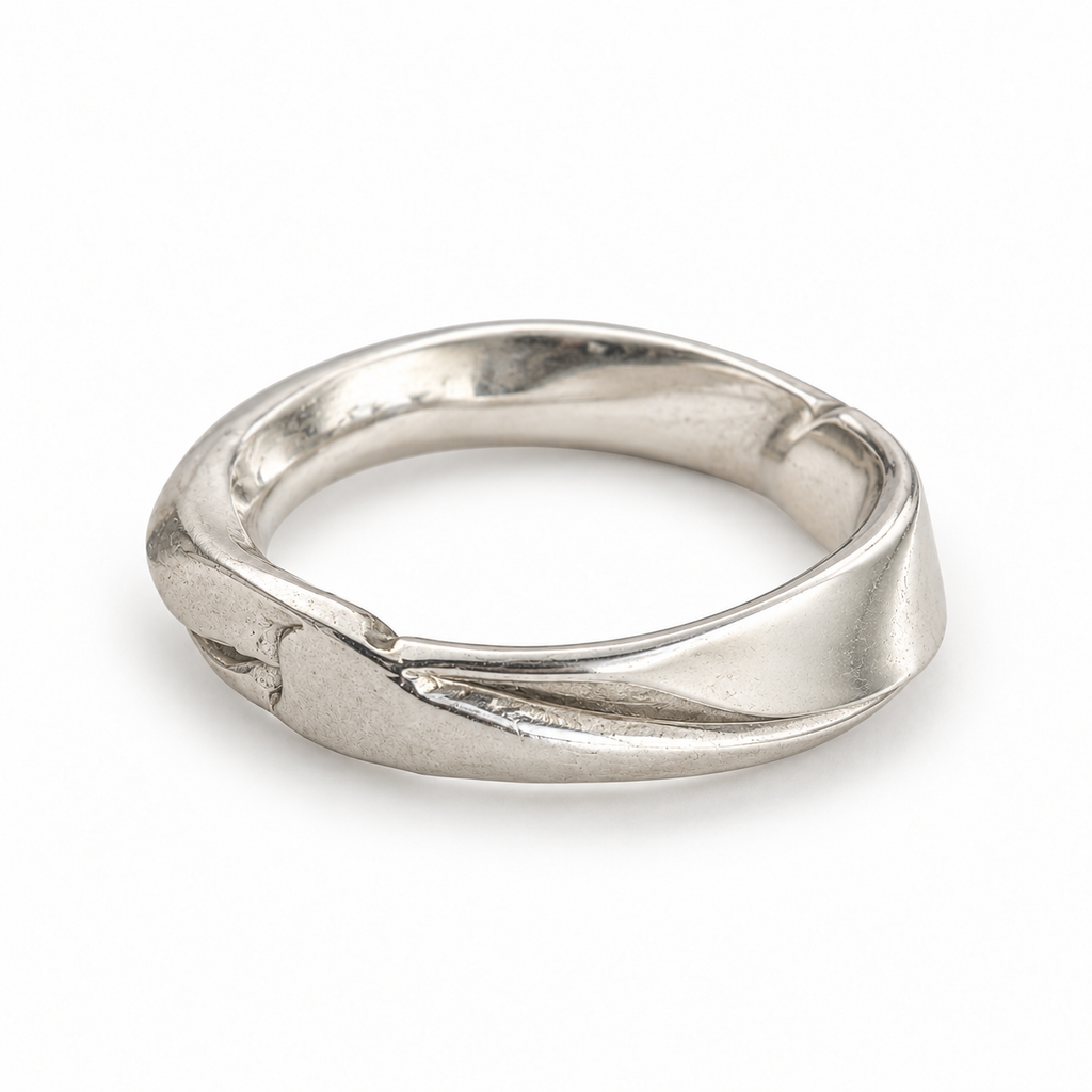 Men's Sculptural Ring No. 7 in 925 sterling silver, view 4
