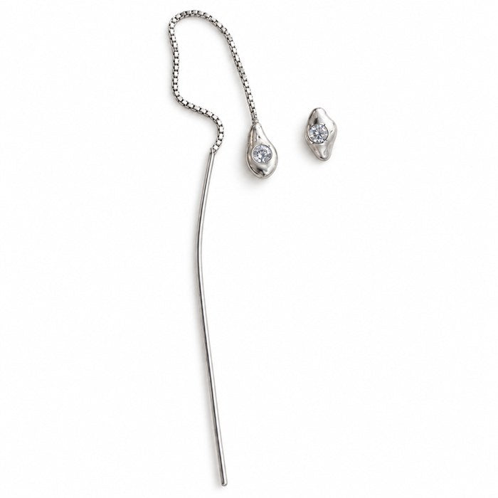 OTILYAS Birth Earrings (A) Nº 3447, one of a kind, front on white