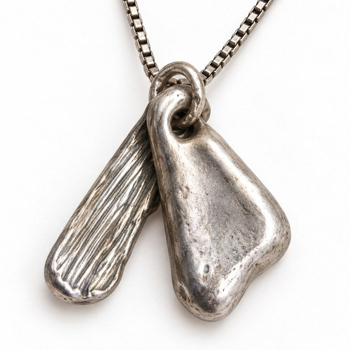 OTILYAS Birth Necklace (B) Nº 3447, one of a kind, detail on white
