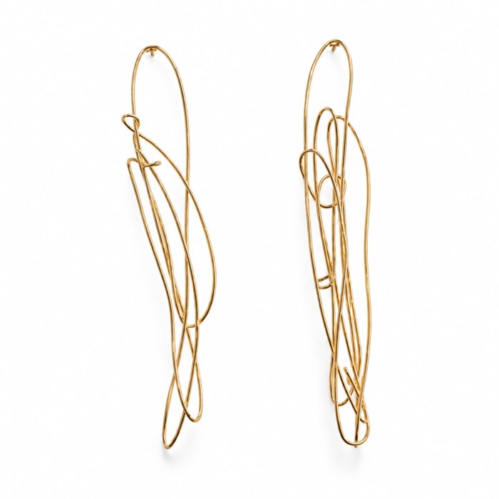 OTILYAS Elaine Earrings (B) Nº 395, one of a kind, front on white