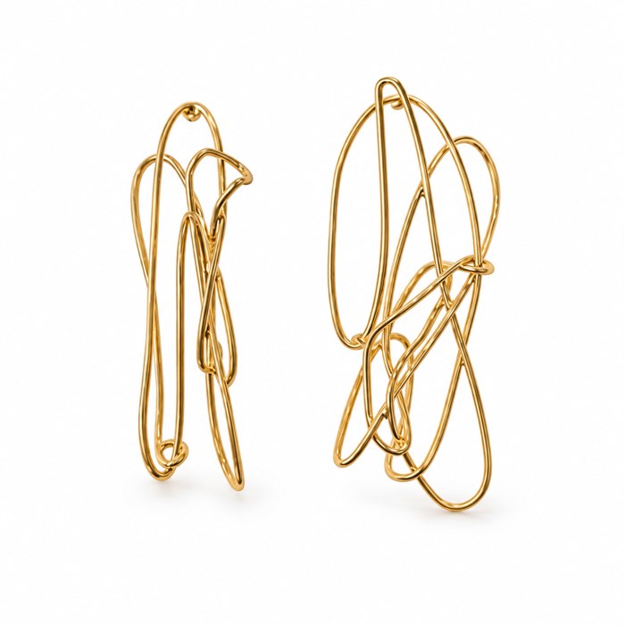 OTILYAS Elaine Earrings (C) Nº 395, one of a kind, front on white