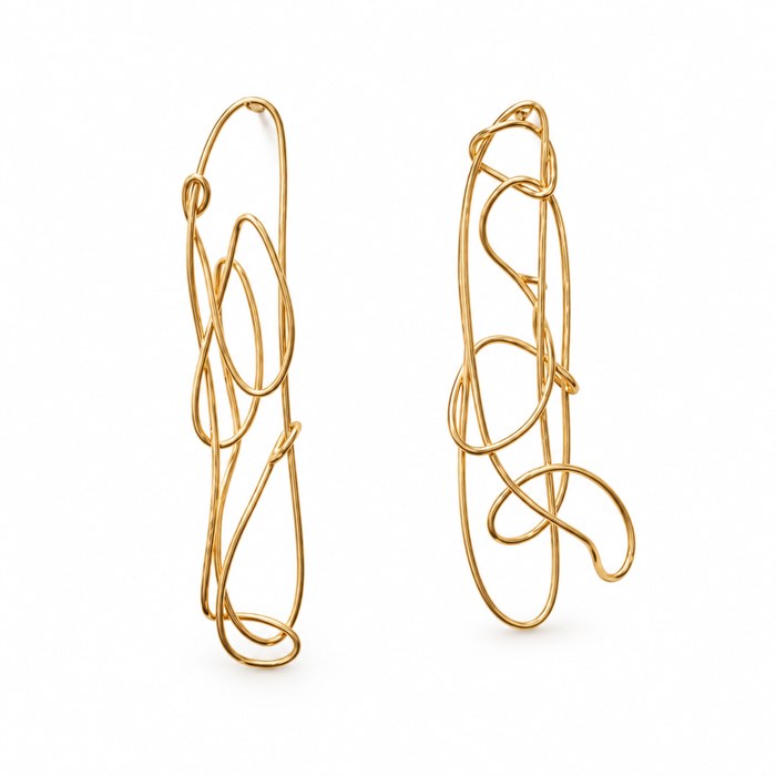 OTILYAS Elaine Earrings (D) Nº 395, one of a kind, front on white