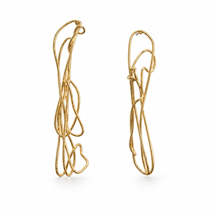 OTILYAS Elaine Earrings (E) Nº 395, one of a kind, front on white