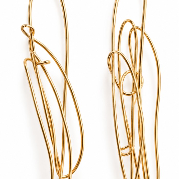 OTILYAS Elaine Earrings (B) Nº 395, one of a kind, detail on white