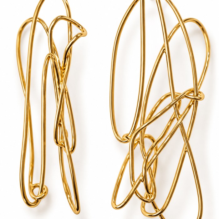 OTILYAS Elaine Earrings (C) Nº 395, one of a kind, detail on white