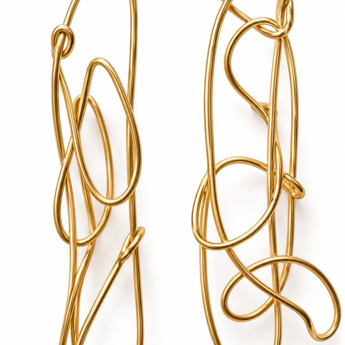OTILYAS Elaine Earrings (D) Nº 395, one of a kind, detail on white