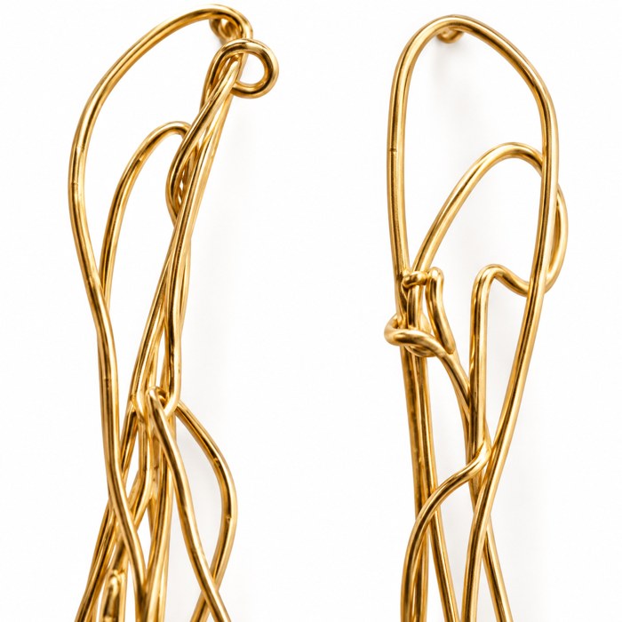 OTILYAS Elaine Earrings (E) Nº 395, one of a kind, detail on white