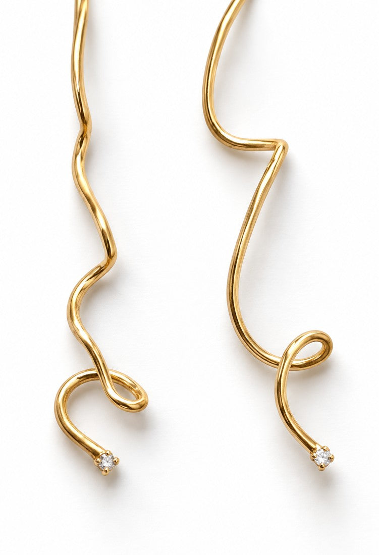 OTILYAS Wendy Earrings (B) Nº 83647, one of a kind, view 4 on white