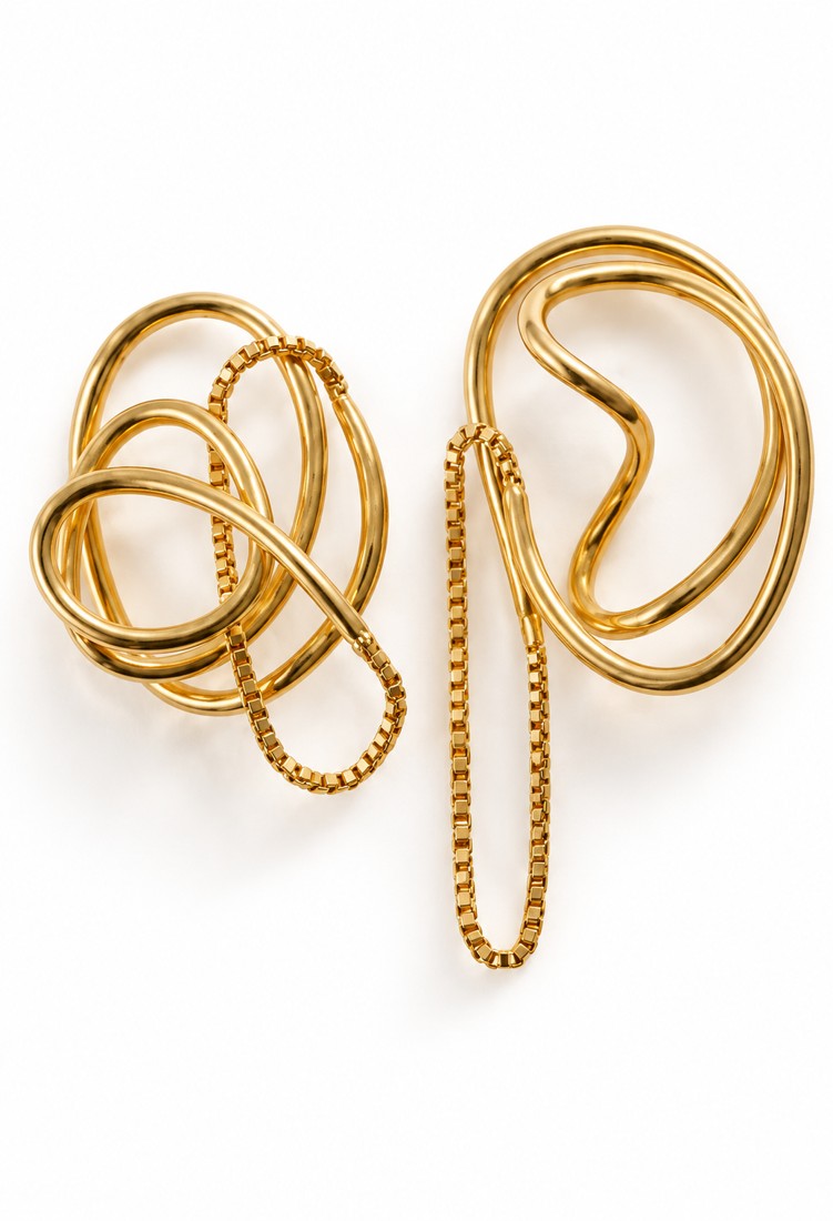 OTILYAS Elaine Earrings (G) Nº 395, one of a kind, view 4 on white