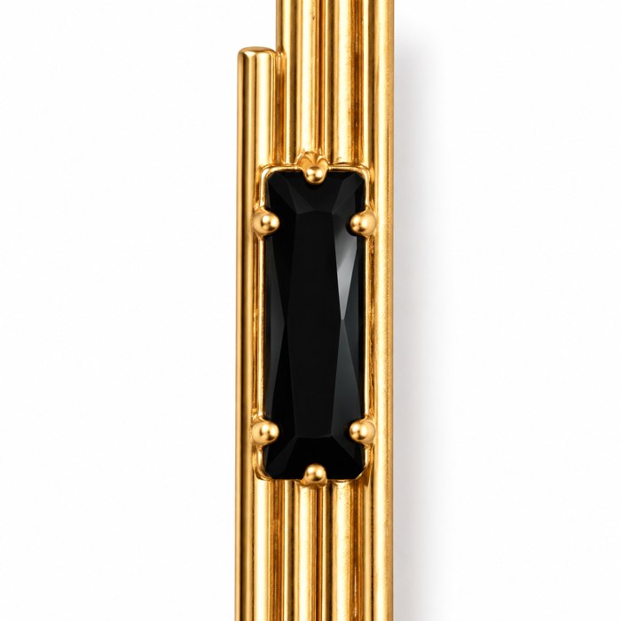 OTILYAS Thea Earrings (long) Nº 87, one of a kind, detail on white