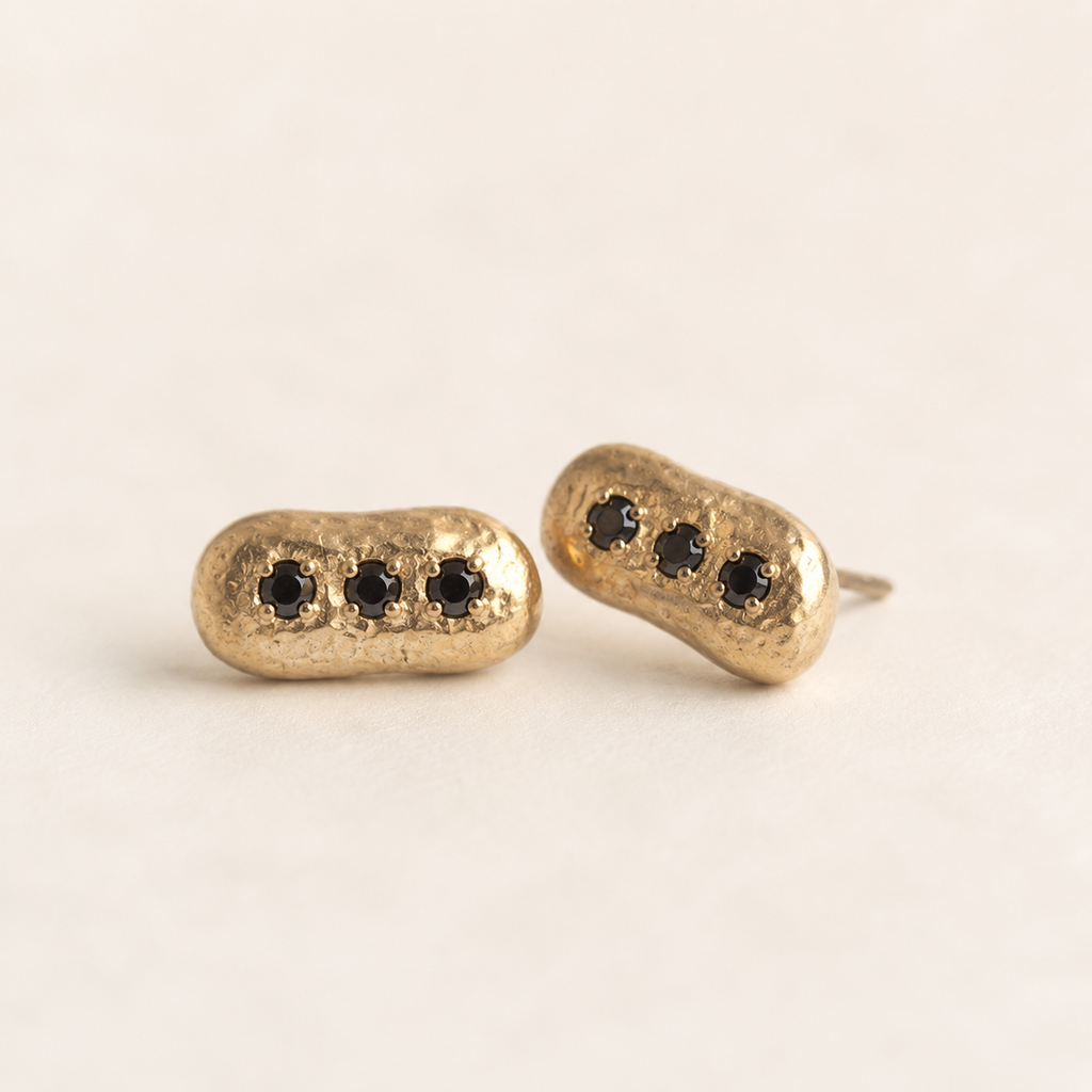 14K Gold Clouds Earring