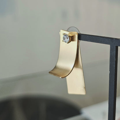 Layered gold earrings