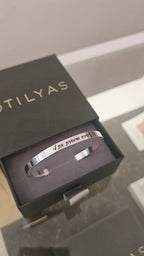 Words From The Heart. Personalized Silver Cuff