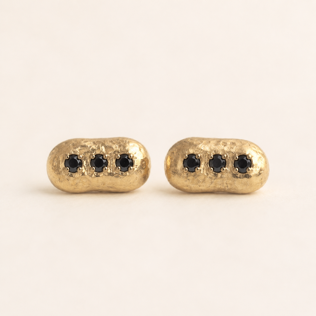 14K Gold Clouds Earring