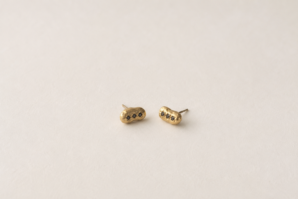 14K Gold Clouds Earring