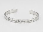 Words From The Heart. Personalized Silver Cuff