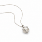Icosahedron men necklace 14k white gold