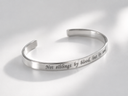 Words From The Heart. Personalized Silver Cuff