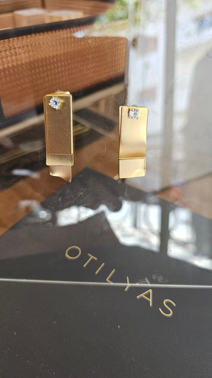 Layered gold earrings