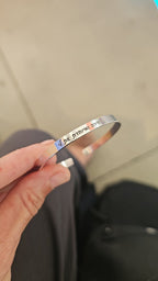 Words From The Heart. Personalized Silver Cuff