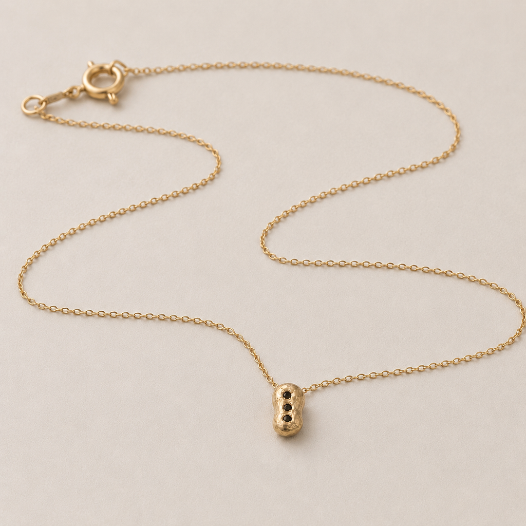 Cloud necklace 14k yellow gold
