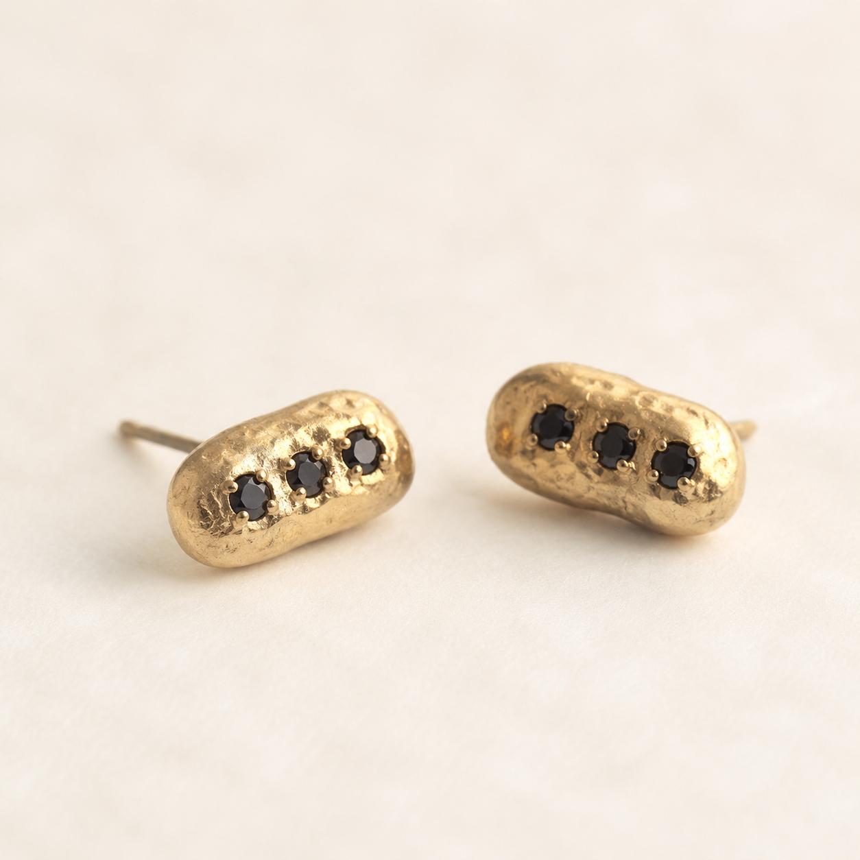 14K Gold Clouds Earring